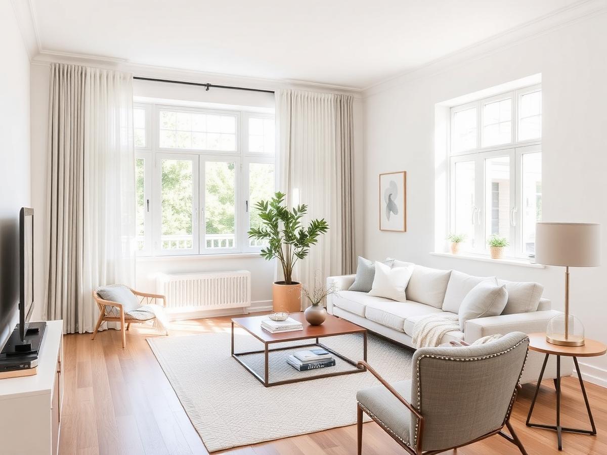 Bright living room in a Prime & Co Management rental home